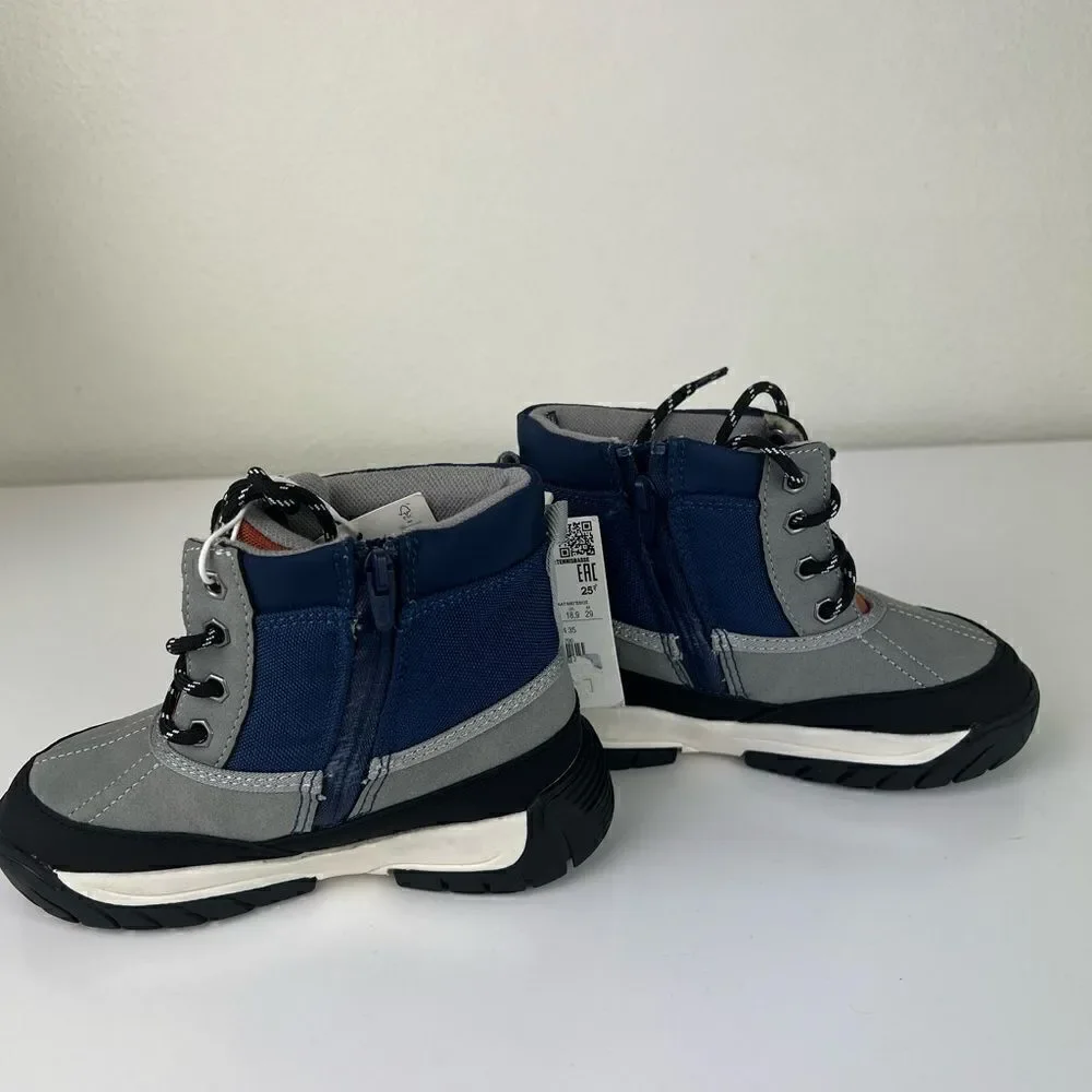 Zara CONTRASTING HIGH-TOP SNEAKERS Kids  12 .5